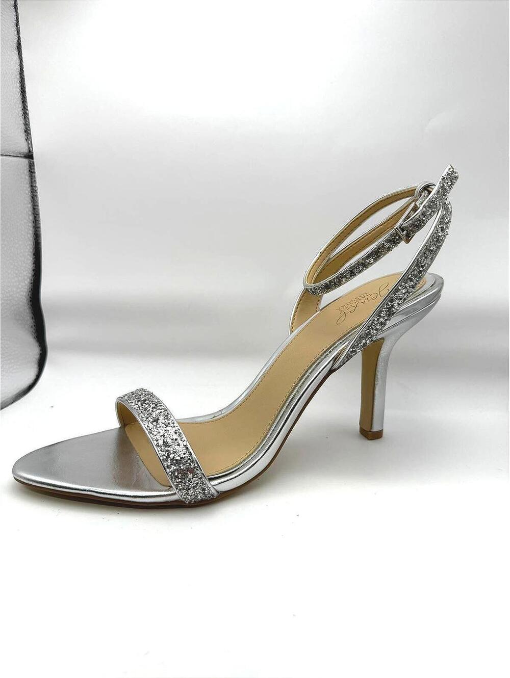 Jewel Badgley Mischka Ojai II crystal-adorned stiletto sandals Size 11